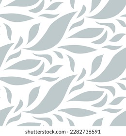 Seamless pattern of imitation feathers on a white background. Abstract background for fabric and paper design. Seamless pattern of smooth elements. The waves are abstract and of different sizes