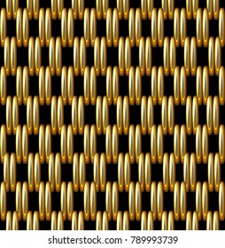 Seamless Pattern Imitation Gold Grid Metallic Background