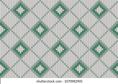 Seamless pattern with imitation knit.
A simple geometric background. Vector illustration. Checkered pattern in the shape of a cage and a rhombus. Repeat of squares. Prints for fabric, design items.