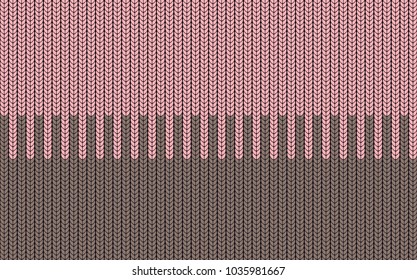 Seamless pattern with the imitation of a knitted product. Simple geometric forms. Decorative background for design, print in a simple modern style.  Drawing in a strip.