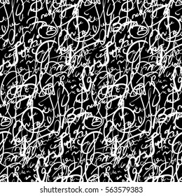 seamless pattern imitation of labels, writing, letters, uppercase, uppercase font, handwritten letter