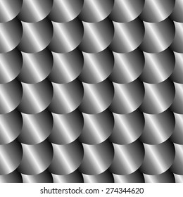 Seamless pattern with imitation of metal round scale for backgrounds, printing, etc. Eps 10
