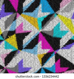 Seamless pattern. Imitation of a texture of rough canvas. Vector image.