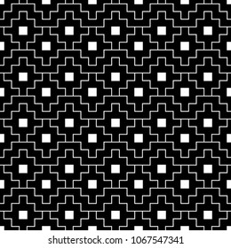 Seamless pattern with Inca crosses ornament. Ethnic embroidery background. Tribal wallpaper. Ethnical folk image. Tribe motif. Ancient mosaic. Digital paper for web design, textile print. Vector art.