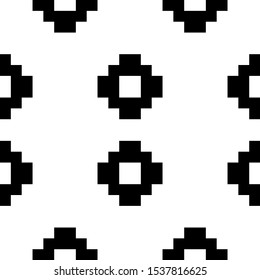 Seamless pattern. Inca crosses ornament. Ethnic embroidery background. Tribal wallpaper. Ethnical folk image. Tribe motif. Ancient mosaic. Digital paper for web design, textile print. Vector artwork.