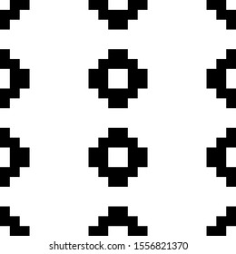 Seamless pattern. Inca crosses ornament. Ethnic embroidery background. Tribal wallpaper. Ethnical folk image. Tribe motif. Ancient mosaic. Digital paper for web design, textile print. Vector artwork.