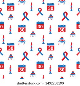 Seamless Pattern Independence Day For textile mills Printing fabrics, paper, wall.
