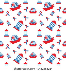 Seamless Pattern Independence Day For textile mills Printing fabrics, paper, wall.