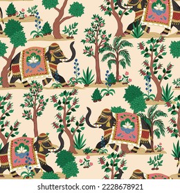 Seamless pattern and Indian
