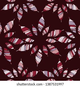Seamless pattern with Indian feathers. Vector illustration. Can be used for wallpaper, textile, invitation card, wrapping, web page background.
