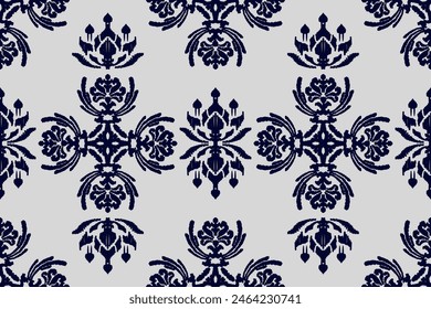 Patrón sin fisuras de ikat geométrico indio. Textura de Vector tribal. Franjas sin costuras en estilo azteca, indio, gitano, africano, bohemio.