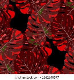 Patrón sin problemas con la selva india. Textura retro colorida con hojas tropicales para vestir, cortina, tela. Patrón tropical vectorial.