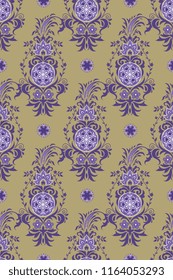 Seamless pattern with indian motives