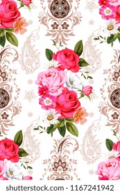 Seamless pattern with indian motives