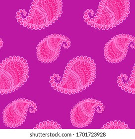 seamless pattern with Indian ornament. Turkish cucumber.