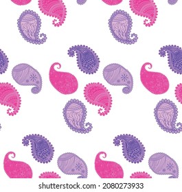seamless pattern with Indian ornament. Turkish cucumber.