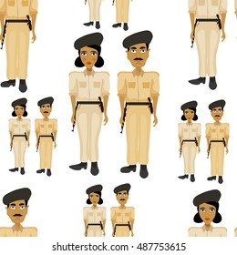 Indian Police Uniform Images Stock Photos Vectors Shutterstock Awarded for serving in harsh climatic conditions. https www shutterstock com image vector seamless pattern indian policeman woman police 487753615