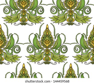 seamless pattern in Indian style