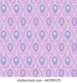 Seamless pattern in indian style. Floral vector illustration