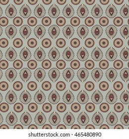 Seamless pattern in indian style. Floral vector illustration