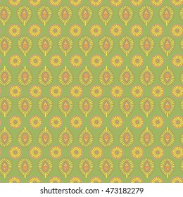 Seamless pattern in indian style. Floral vector illustration