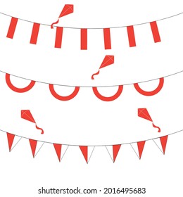 Seamless pattern Indonesia Happy Independence Day for textiles, interior, clothes, wallpaper