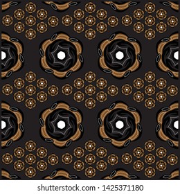 Seamless pattern in Indonesian batik style