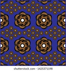 Seamless pattern in Indonesian batik style