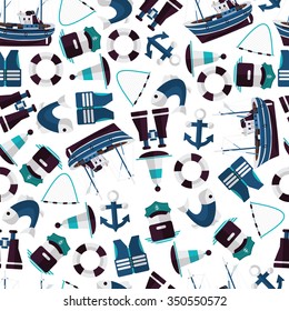 seamless pattern of industrial fishing