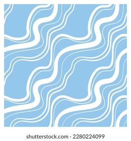 Seamless pattern with infinity waves. Design for backdrops with sea, rivers or water texture.