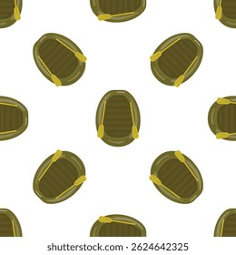 Seamless pattern with inflatable boat and oars, repeating pattern for textile, wrapping paper, wallpaper, backgrounds