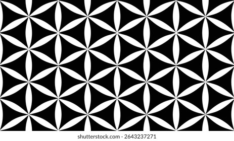 Seamless pattern with ink doodle abstract leaves, Creative minimalist Abstract art background, Vector Illustration	