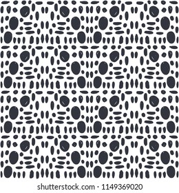 Seamless pattern of ink dots, circles of different sizes. Figure for textiles. Grunge texture.