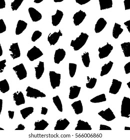 Seamless pattern with ink drawn strokes. Design element for fabric, wrapping paper, textile. 