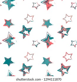 Seamless pattern ink line modern style. Vector grange print