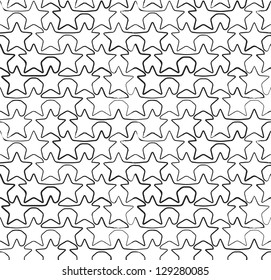 Seamless pattern with ink stars