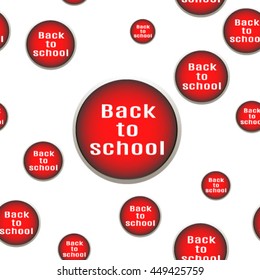 Seamless pattern with inscription "Back to school"
