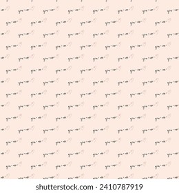 seamless pattern with inscription you + me, Valentine's Day wrapping paper. vector