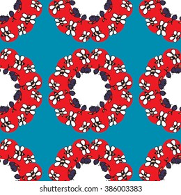 Seamless pattern with insects