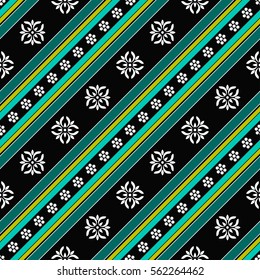 Seamless pattern inspired by Buddhist Temple traditional ornament. Oriental print. Buddhism theme. Abstract colorful background. Vector illustration.