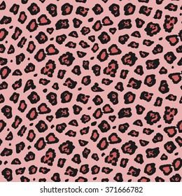 Seamless pattern inspired by the fur of a jaguar, rose, isolated vector background