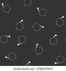 seamless pattern instrument post horn cartoon. brass mail, signal tradition, al melody instrument post horn sign vector