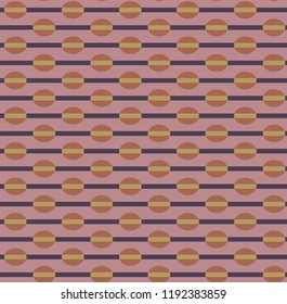 seamless pattern with interacting ovals and stripes in pink, yellow and purple