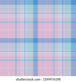 Seamless pattern in interesting discreet pink and blue colors for plaid, fabric, textile, clothes, tablecloth and other things. Vector image. 