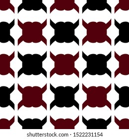 Seamless pattern with interesting elements on a white background.