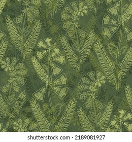 seamless pattern with interesting foxglove flowers