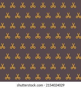 Seamless Pattern with Interesting Scissors Icon