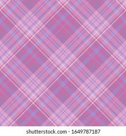 Seamless pattern in interesting violet and light and dark pink colors for plaid, fabric, textile, clothes, tablecloth and other things. Vector image. 2