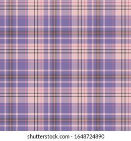 Seamless pattern in interesting violet, pink and dark grey colors for plaid, fabric, textile, clothes, tablecloth and other things. Vector image. 