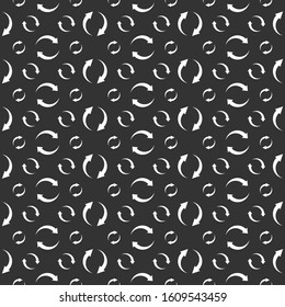 Seamless pattern for interface design. Refresh and reload arrows icon background. 